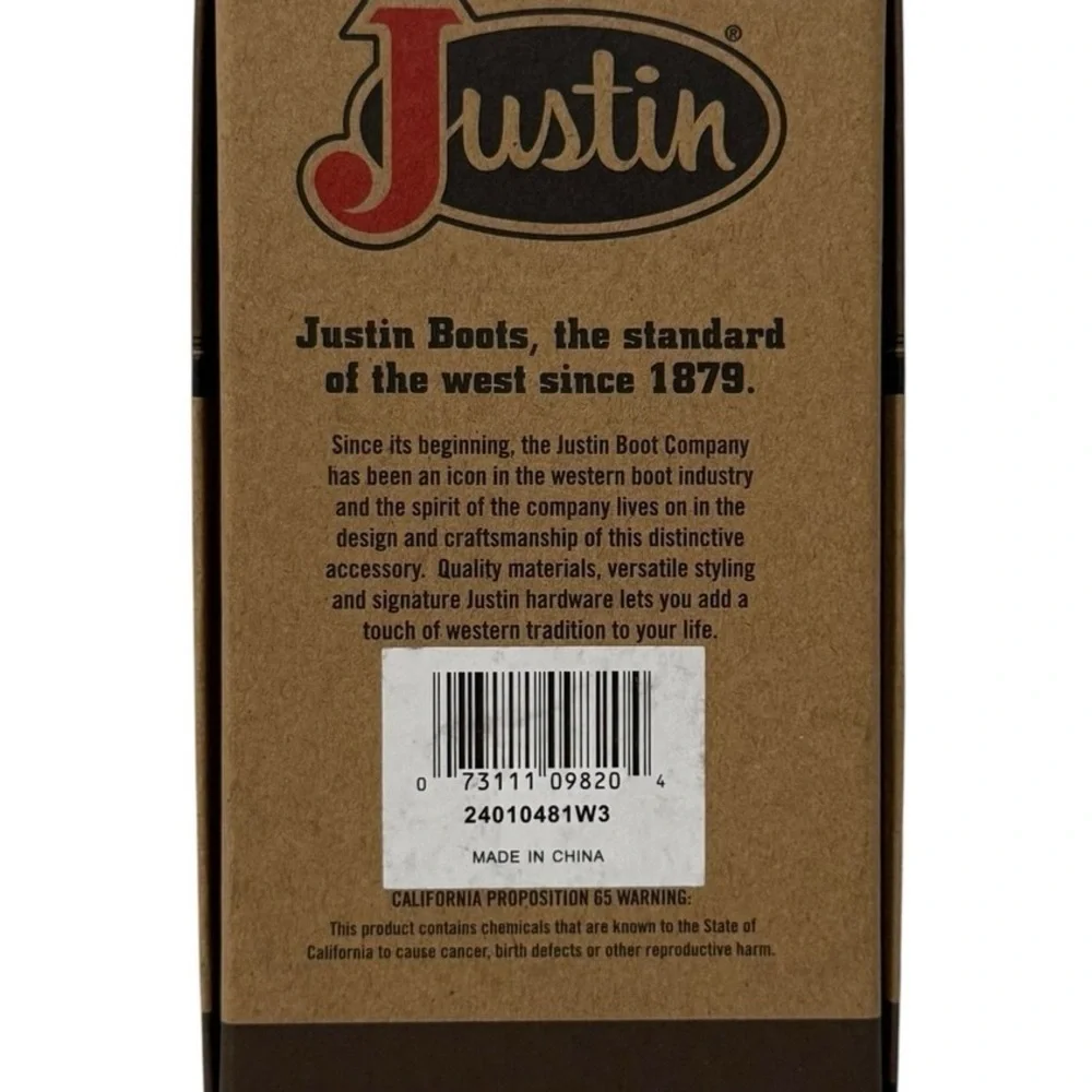 New Justin Boots Dark Brown Slim Bi Fold Leather Jr. Rodeo Wallet NIB